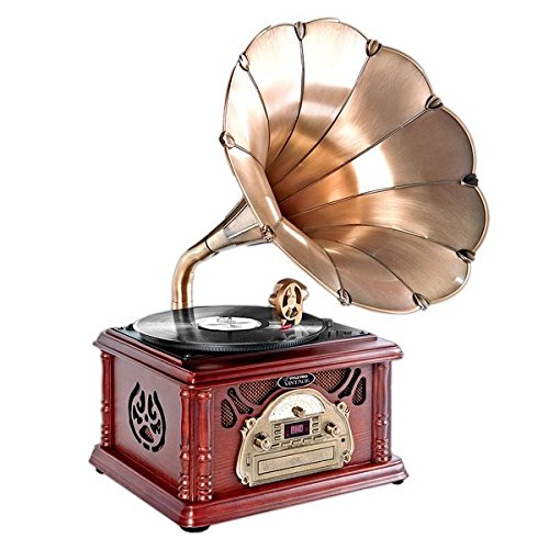 Pyle-Home PTCDS3UIP Classical Trumpet Horn Turntable